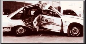 smashed car